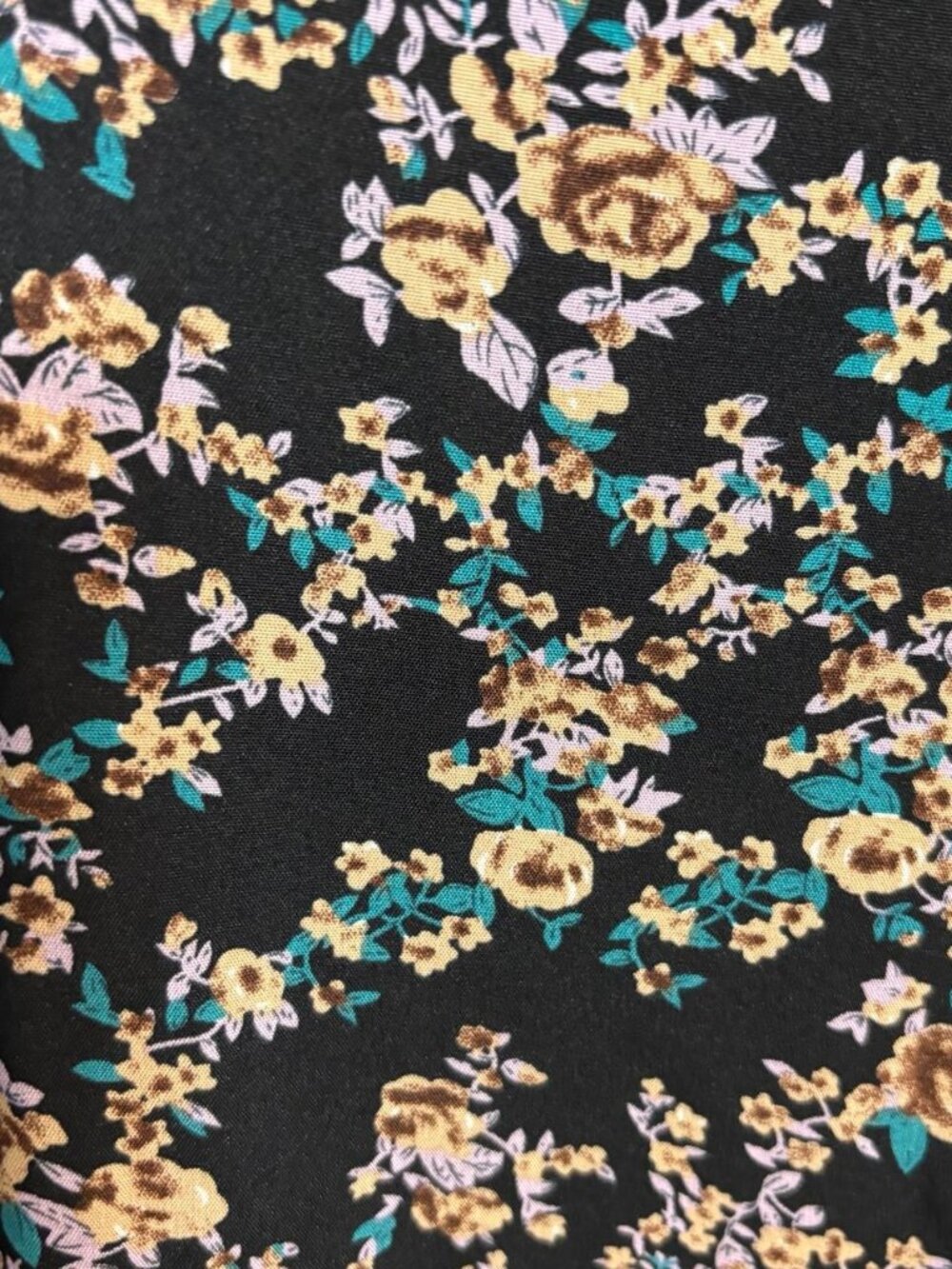 SHEIN Black Floral Tiered